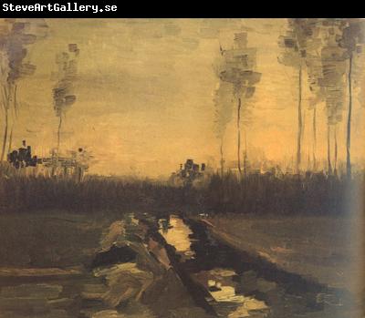 Vincent Van Gogh Landscape at Dusk (nn04)